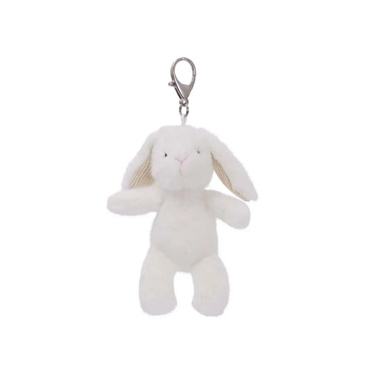 Soft Bunny Bag Charm - White