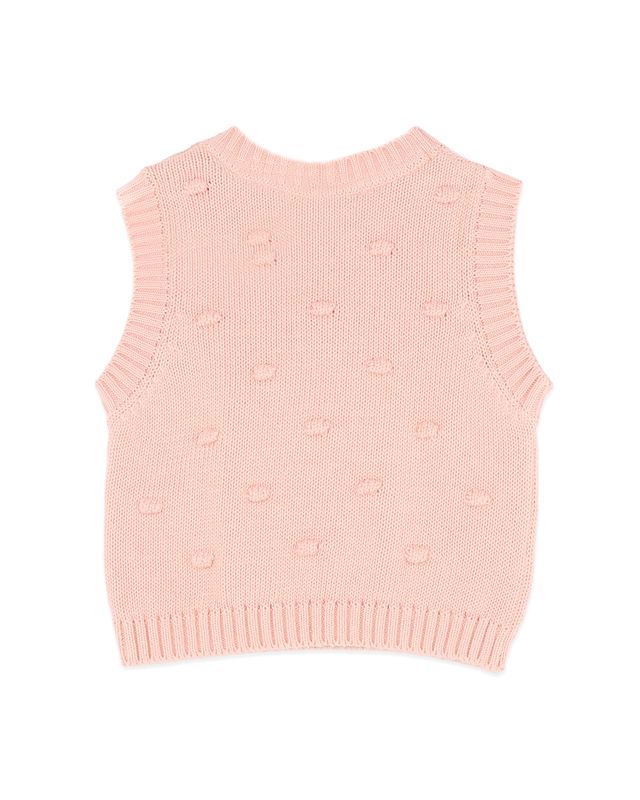 Bobble Knit Vest - Vintage Rose