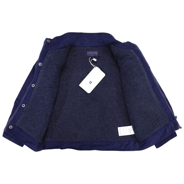Sherpa Lined Cord Jacket - Navy