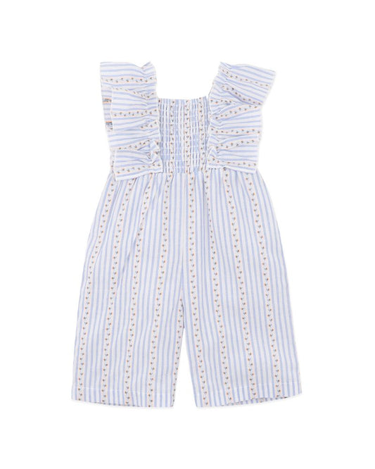 Piccolina Stripe Playsuit - Blue/White Stripe