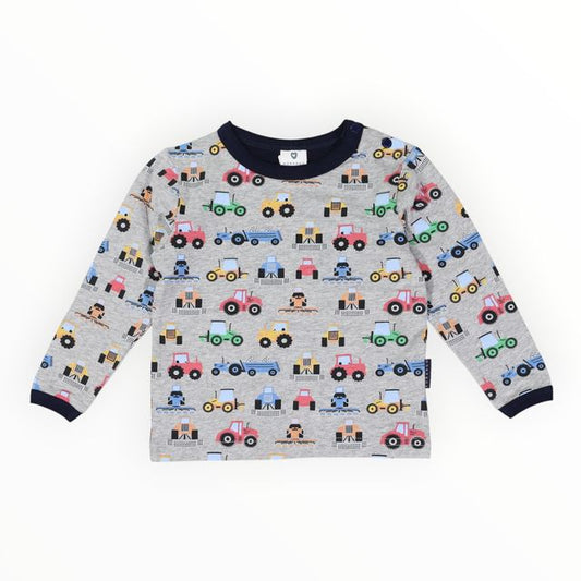 Farm Trucks Top - Grey