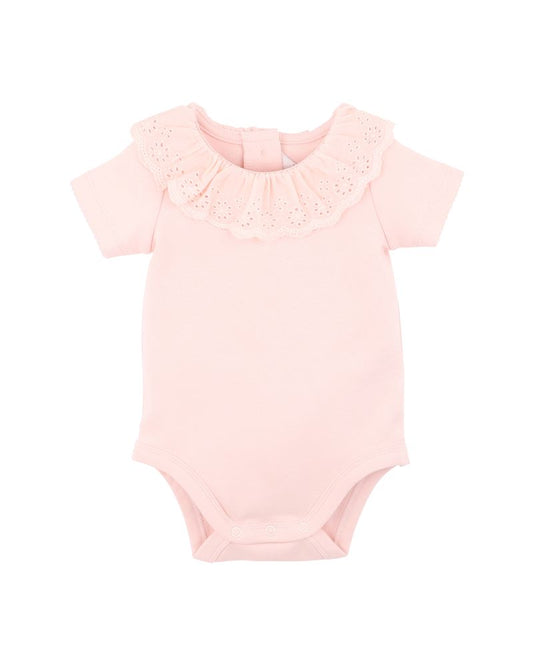 Pia Lace Collar Bodysuit - Pink