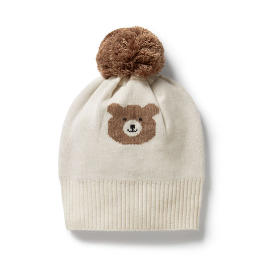 Knitted Jacquard Hat - Beary Cute