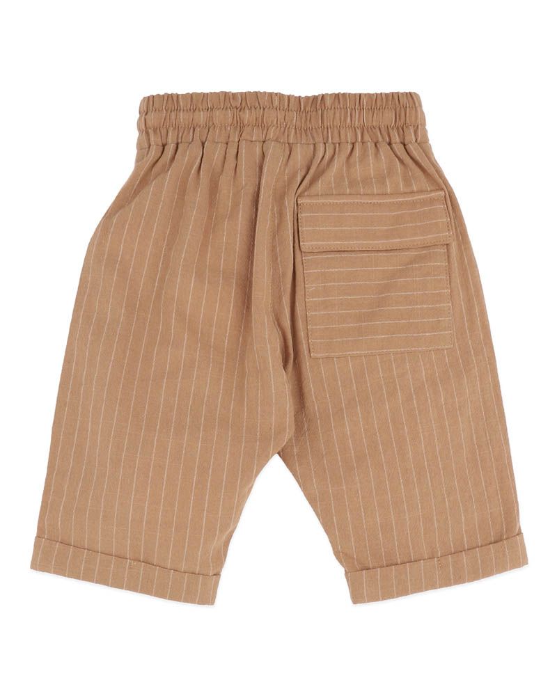 Evan Pinstripe Pants - Caramel Stripe