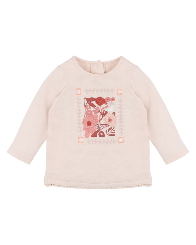 Boucle  L/S Tee - Coconut Cream