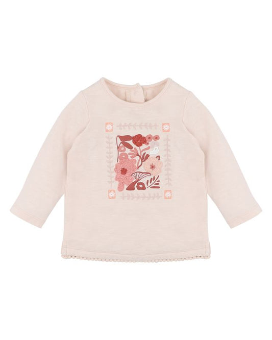Boucle  L/S Tee - Coconut Cream