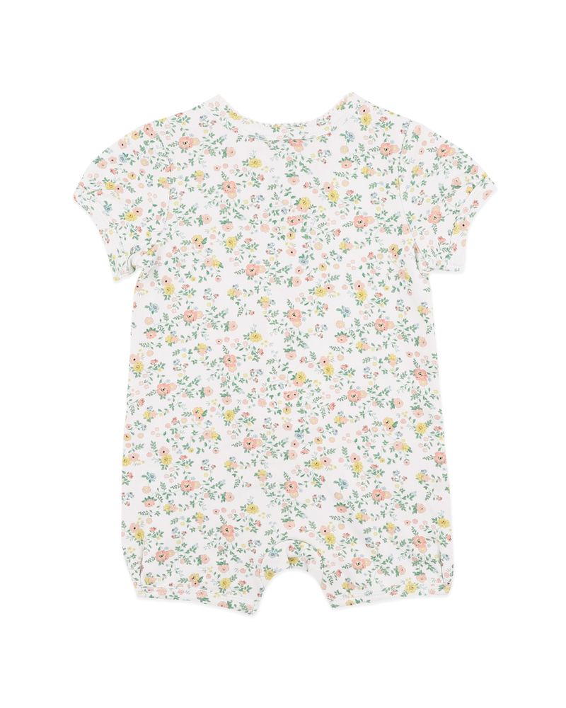 Pia S/S Zip Romper - Ditsy Print