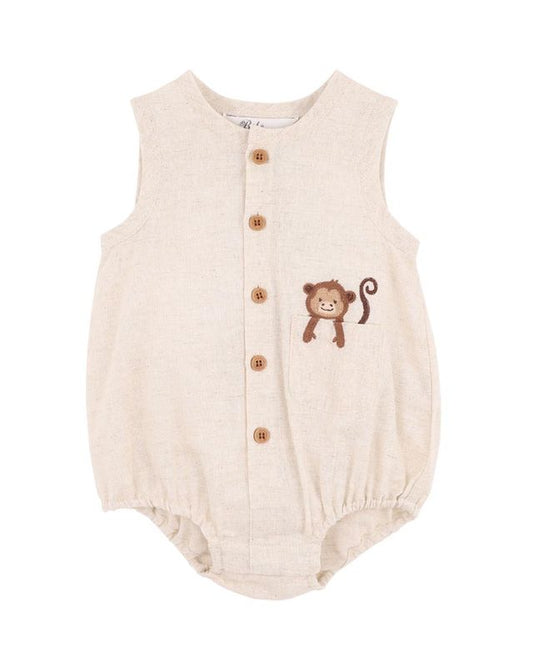 Billie Monkey Bodysuit - Almond