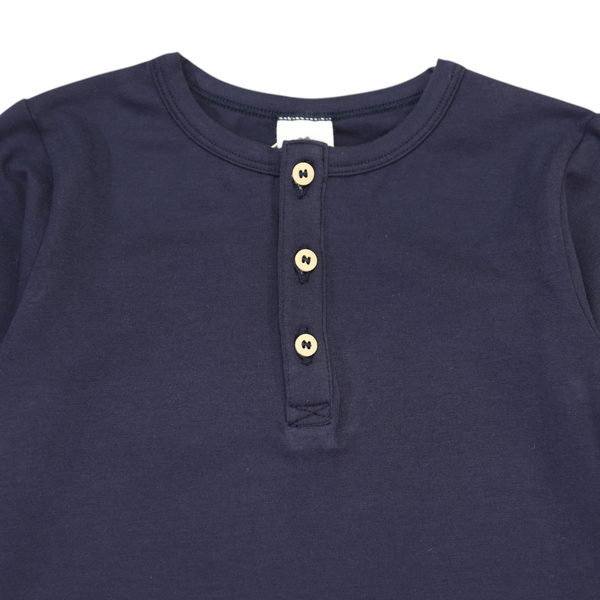 Essential Henley Tee - Navy