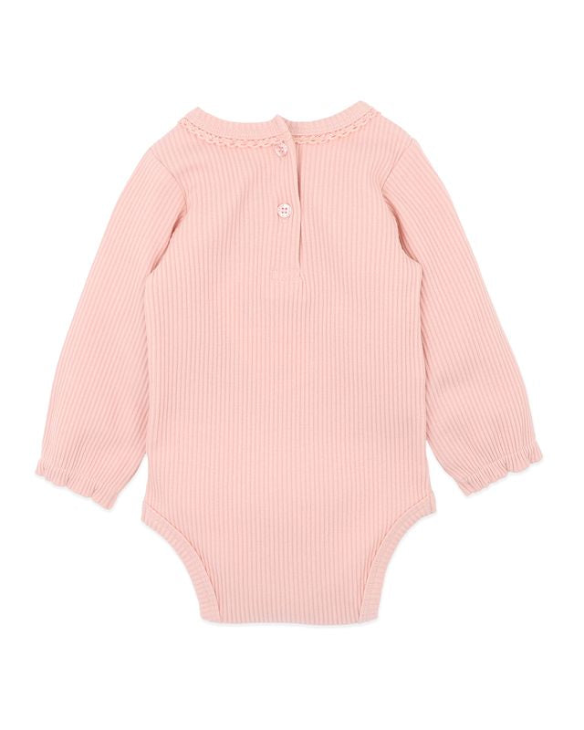Emmy L/S Rib Bodysuit - Dusty Rose