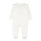 Emmy Velour Zip Onesie - Snow