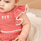 Sundae Bodysuit - Pink/Red Gingham