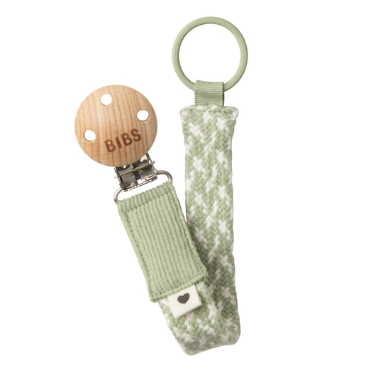 Pacifier Clip - Sage/ Ivory