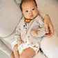 Billie Novelty Cardigan - Mocha Marl