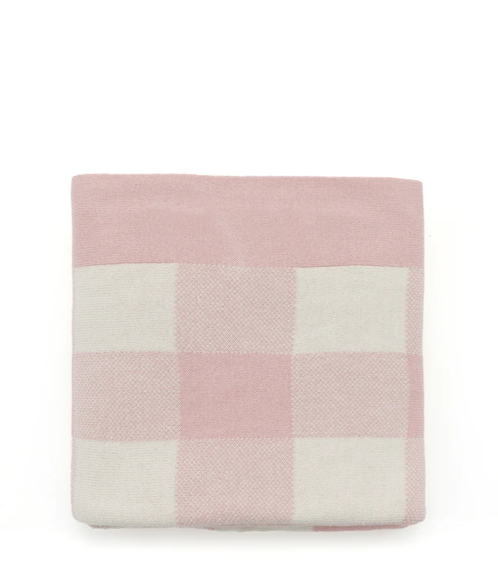 Gingham Baby Blanket - Pink