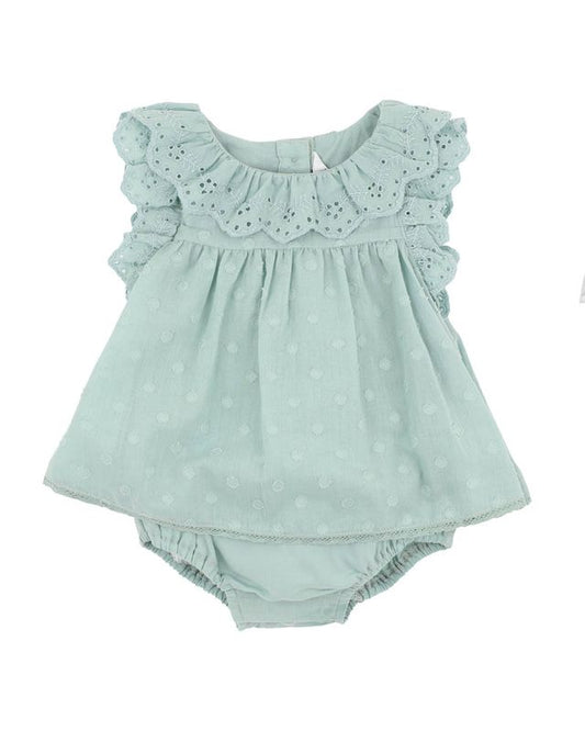 Anya Dobby Overlay Bodysuit - Dusky Sage
