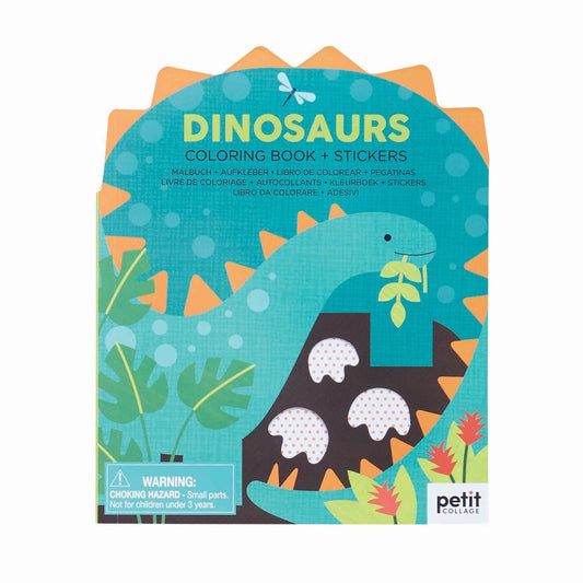 Colouring Book with Stickers - Dino
