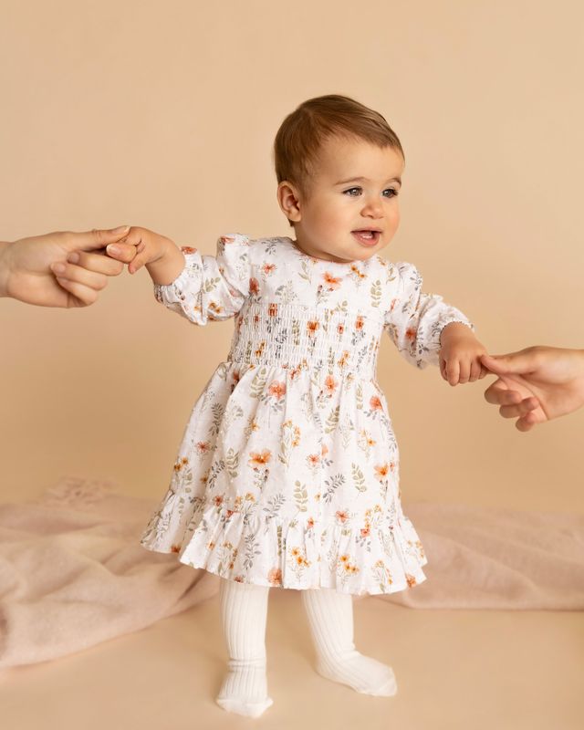 Gemma Shirred Dress - Gemma Print