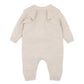 Fern Hand Emb.  Knit Romper - Oat Marl