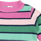 Long Stripe Knit Sweater - Green