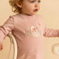 Emmy Ducks & Flowers L/S Tee - Dusty Rose