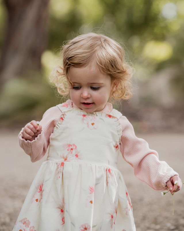 Emmy  Pinafore - Petal Print