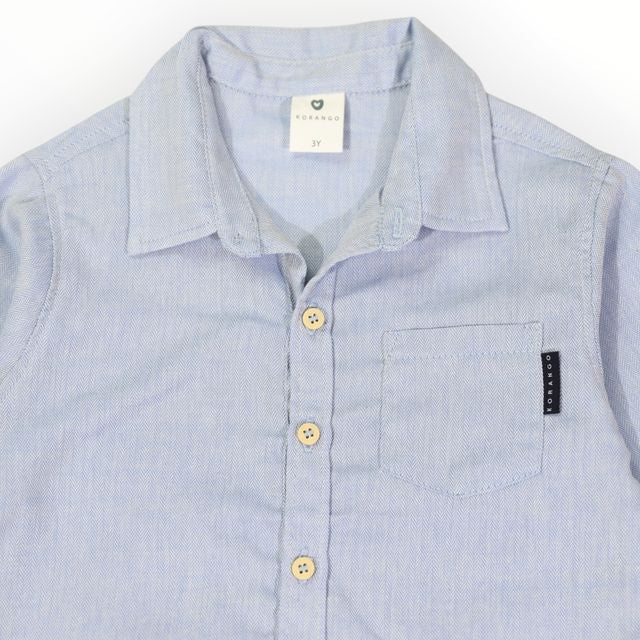 Soft Cotton Textured Shirt - Blue