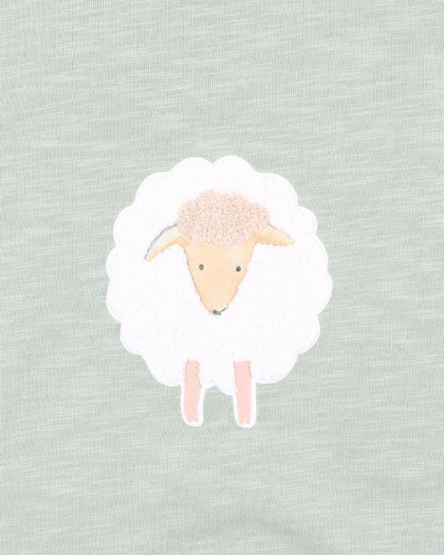 Clayton Sheep Romper - Clayton Print