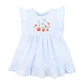 Poppy Emb Yoke Dress - Bluebell