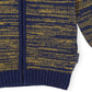 Fleck Knit Zip Jacket - Navy