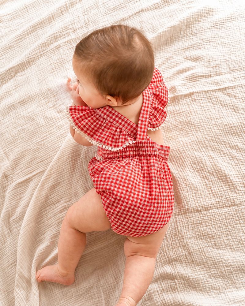Sundae Bodysuit - Pink/Red Gingham