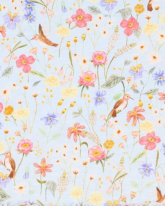 L/S Zipsuit - Songbird Print