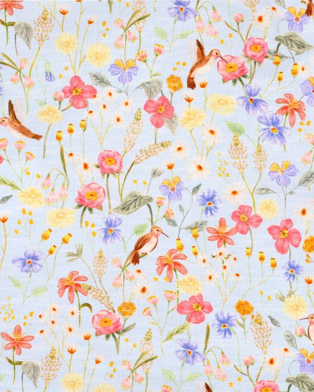 L/S Zipsuit - Songbird Print