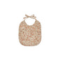 Quincy Mae Woven Tie Bib - Rose Garden