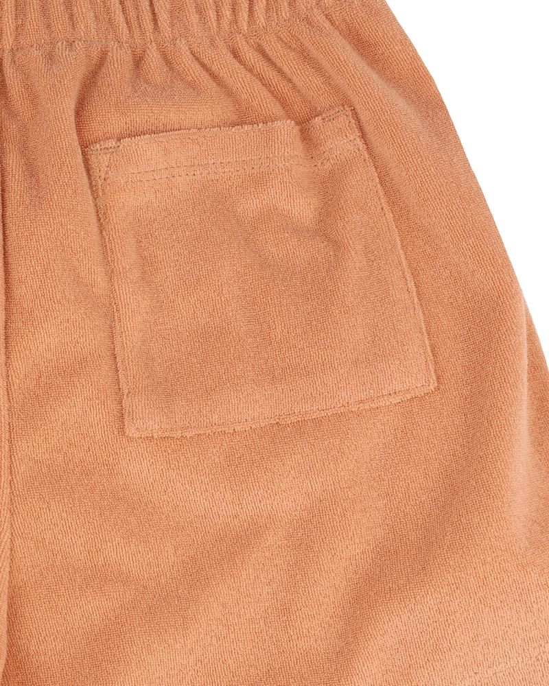 Caramel Side Stripe Toweling Shorts