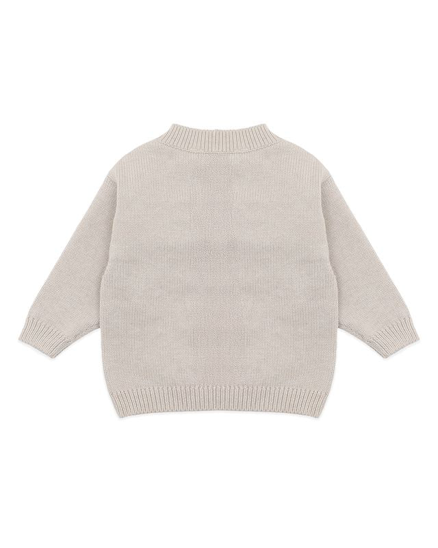 Puppy Grid Jumper - Oat