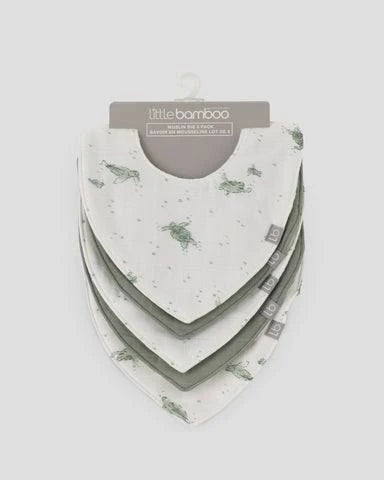 Muslin Bibs 5PK - Turtle Bay