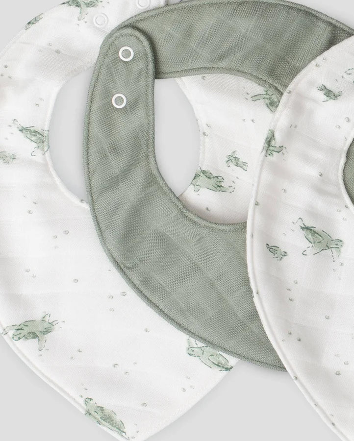 Muslin Bibs 5PK - Turtle Bay