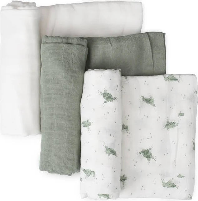 Muslin Wraps 3 Pack - Turtle Bay