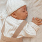 Knitted Cotton Ribbed Beanie - Milk