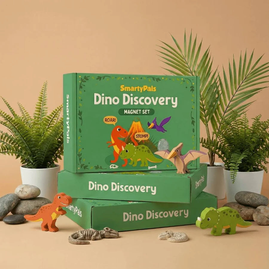 Dino Discovery Magnet Set | Dinosaur Magnets for Kids Imaginative Play