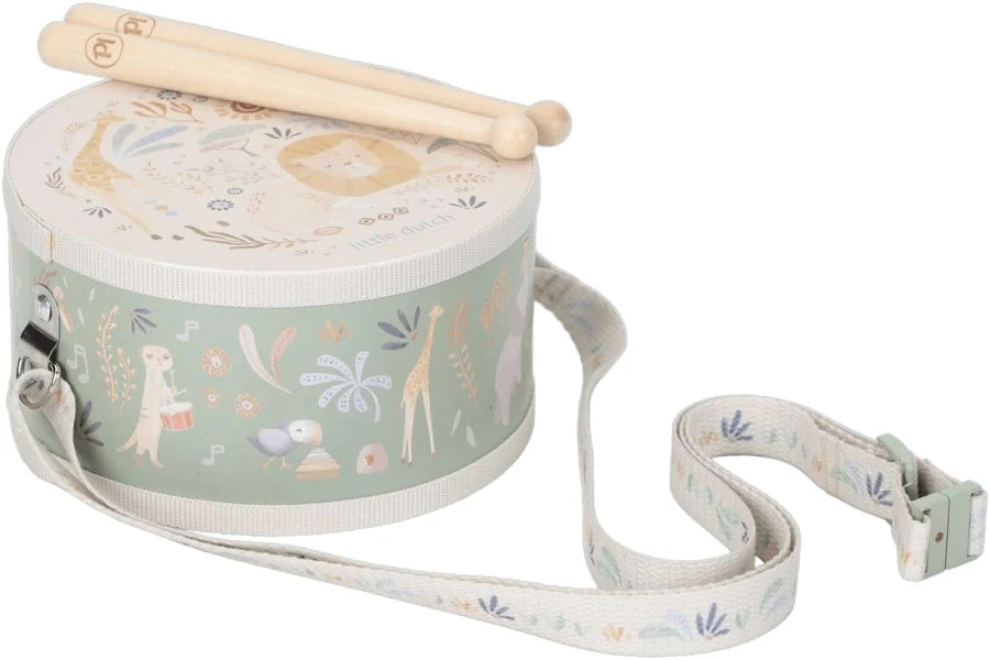 Little Dutch Safari Wooden Music Drum