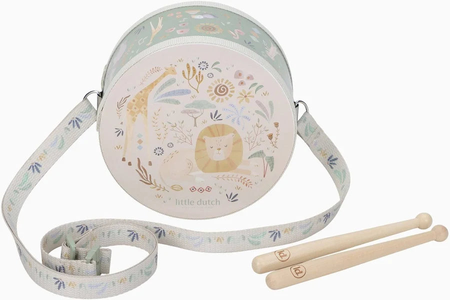 Little Dutch Safari Wooden Music Drum