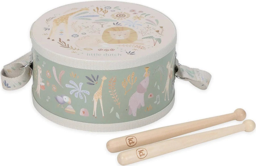 Little Dutch Safari Wooden Music Drum