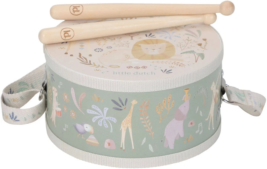 Little Dutch Safari Wooden Music Drum