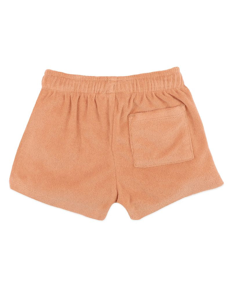 Caramel Side Stripe Toweling Shorts