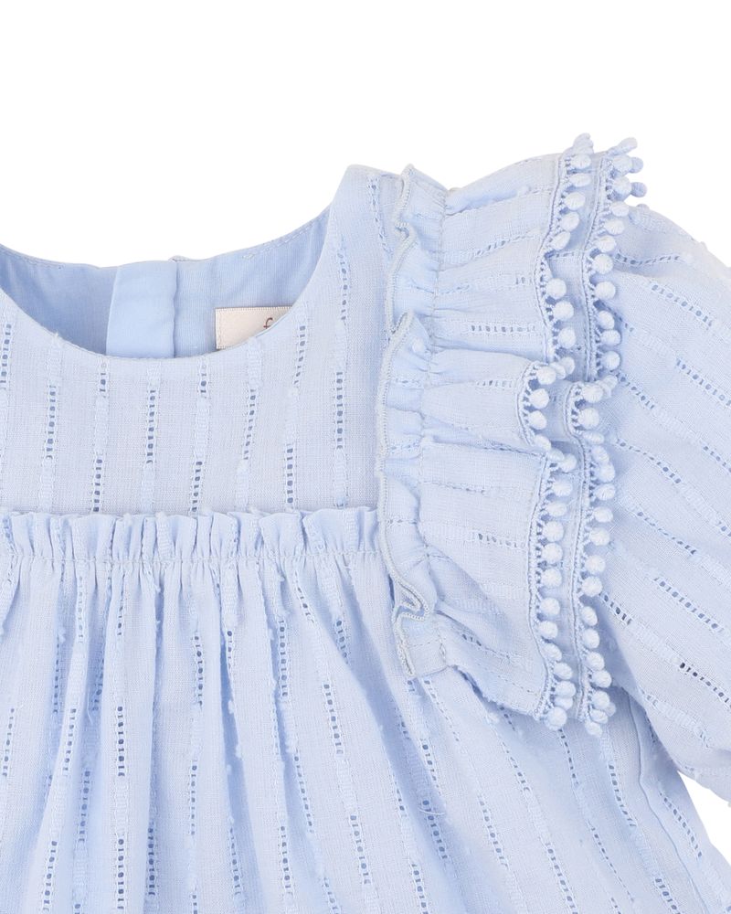 Piccolina Broderie Dress - Cornflower Blue