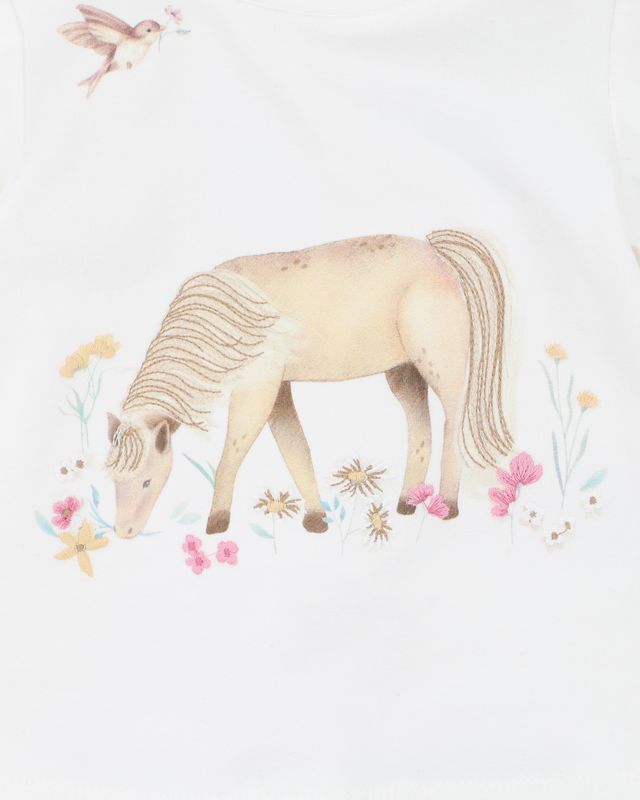 Winnie Pony  L/S Tee - Cream
