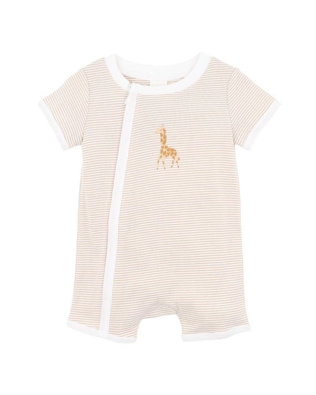 Billie Giraffe S/S Zipsuit - Billie Stripe