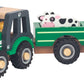 Green Farm Tractor w Trailer
